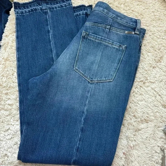 Kancan Womens Straight leg Slit Frayed hem seamed Jeans size 9/28 - Picture 7 of 12